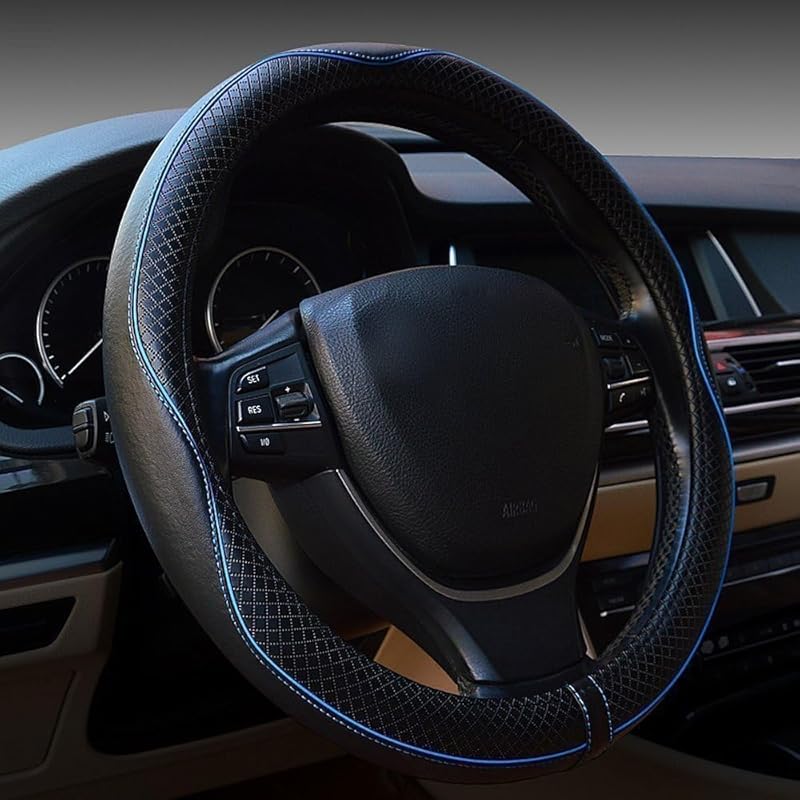 Ford F-150/F150 2015 2016 2017 2018 2019 2020 2021 2022 2023 2024 için PU Deri Direksiyon Kılıfları Kaymaz Nefes Alabilen Araba Direksiyon Kılıfı Spor