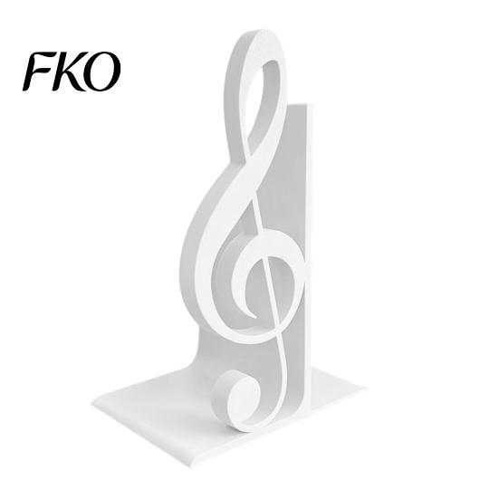 PLA Desktop Decor Ornament 3D Printed Music Note Bookend, Decorative Shelf Organizer, Modern Desk for Home Book Office Study, Heavy Base Sturdy