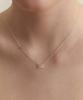 Tatiana (Silver 925) Pretzel Heart And Ball Necklace Nz2181