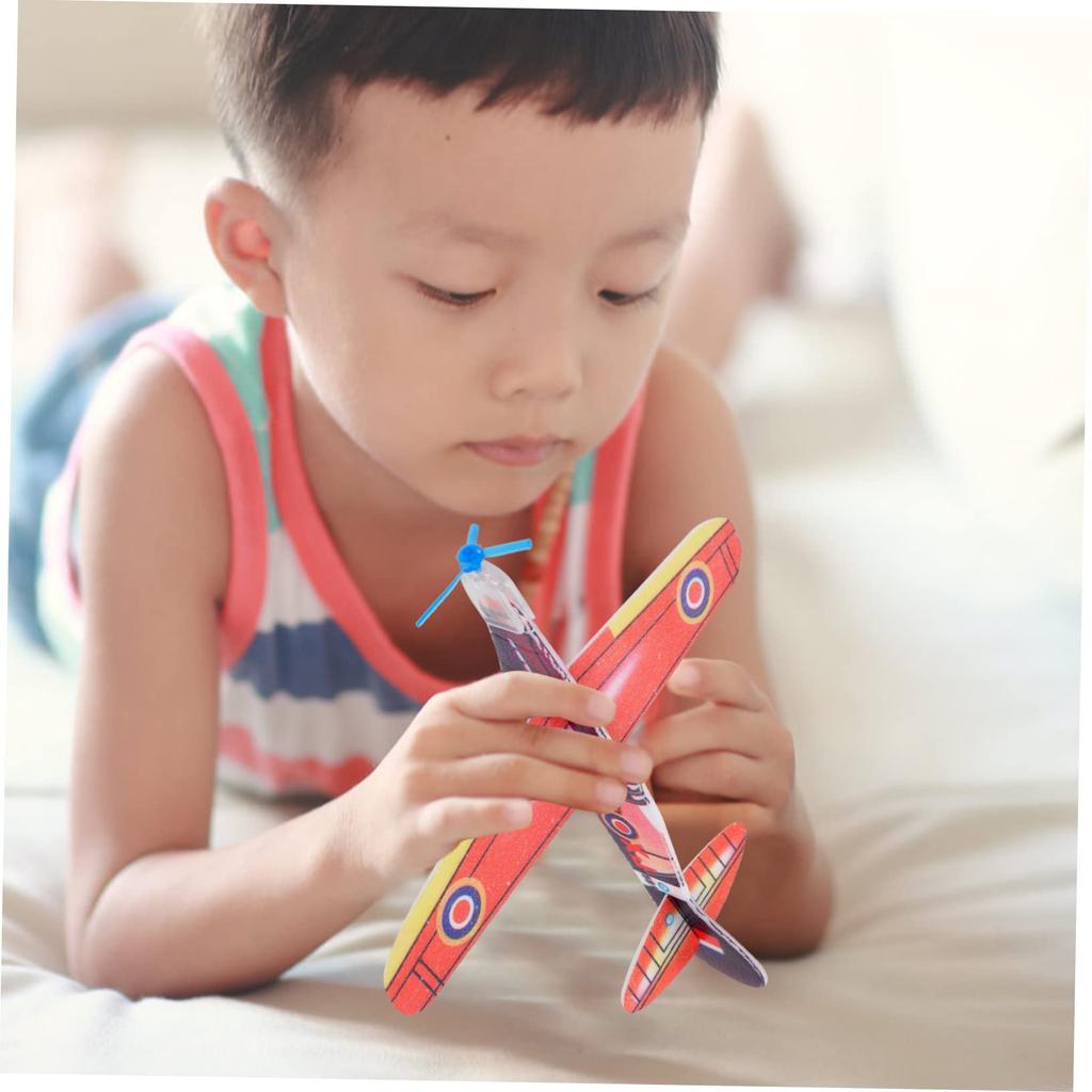 Hohopeti Bubble Airplane Glider Plane Creative Airplane Perfect for Interactive Outdoor Play 36-Piece Kids' Kit, Hand-Launched Toy, Model,