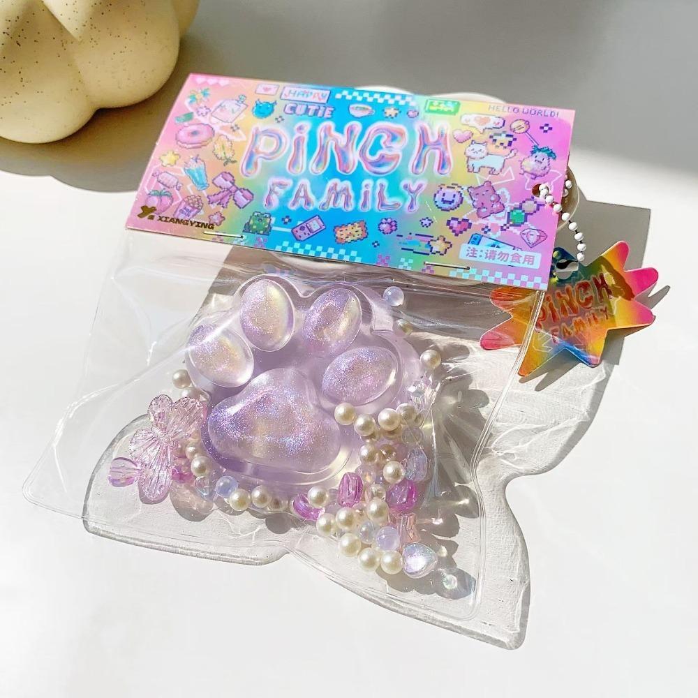 

Cat Paw Pinch Toy Slow Rebound Sensory Toy Kawaii Stress Relief Toy Gift Fushcia