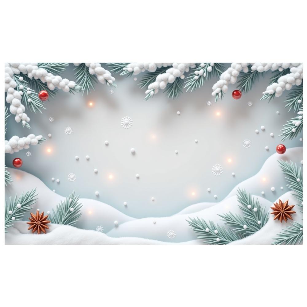 Holiday Background Snowflake Pattern Winter Backdrop Christmas Banner Anise Star Xmas Display For Christmas Party Winter Holiday