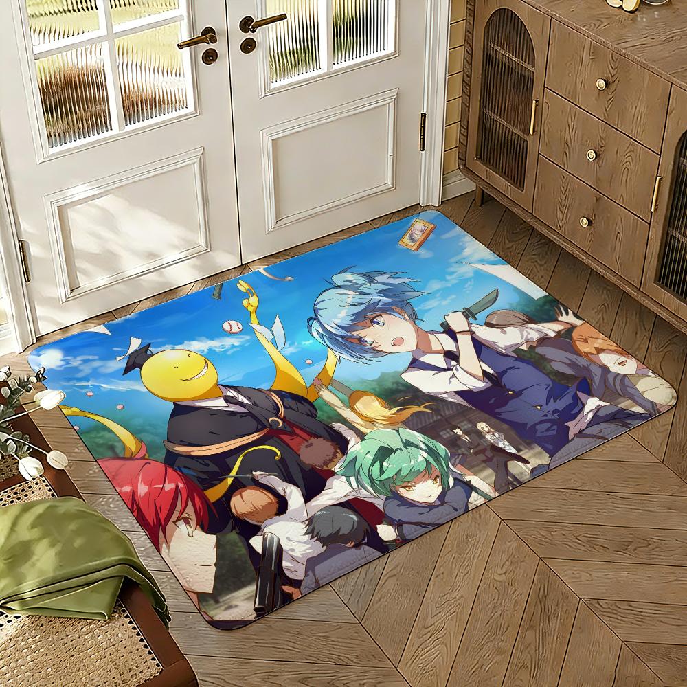 Assassi-nation Classroom Floor Mat Soft Thickened Absorbent Non-Slip Bedroom Living Room Door Mat Home Decor Flannel Rugs