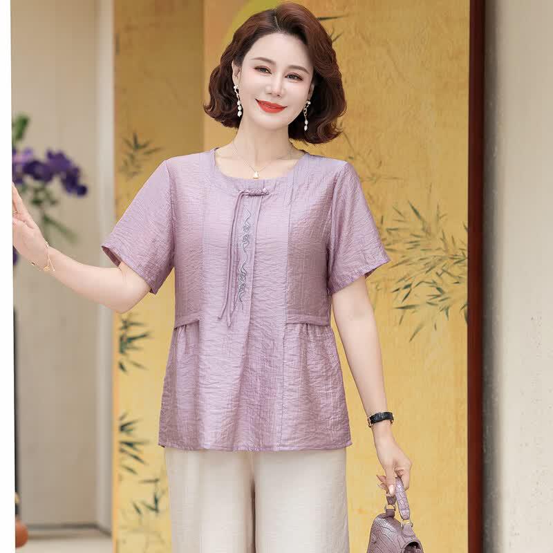 YUZHAOLIN Women's New Chinese Style Summer Two-Piece Set