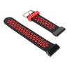 Sport Strap 2 Color Breathable Silicone Bands Adjustable Replacement Wrist Band for Garmin Fenix 7X 6X 5X Black Red