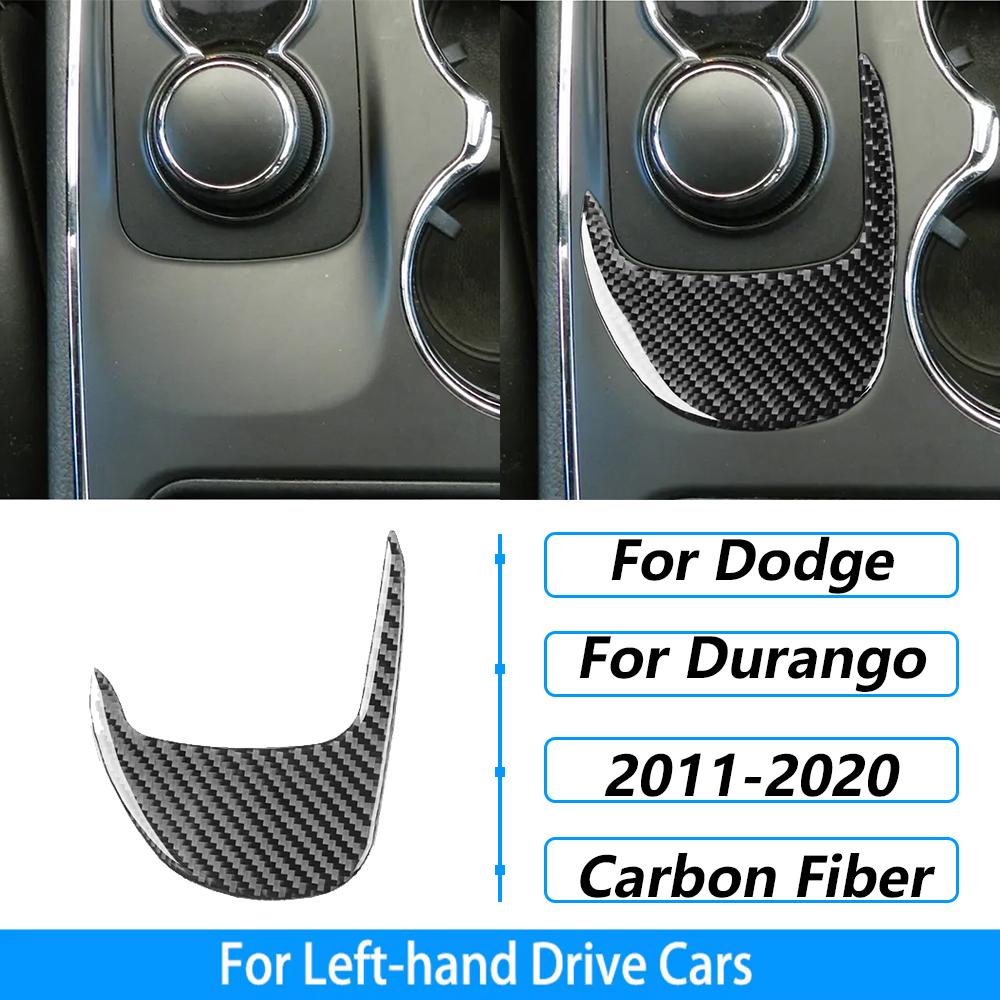 Carbon Fiber Style Window Lift Switch Cover for Dodge Durango 2011-2020 5Pcs black Red