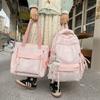 Schoolbag Female Japanese ins Small Fresh Junior High School High School Striped Backpack Light Casual College Student Backpack