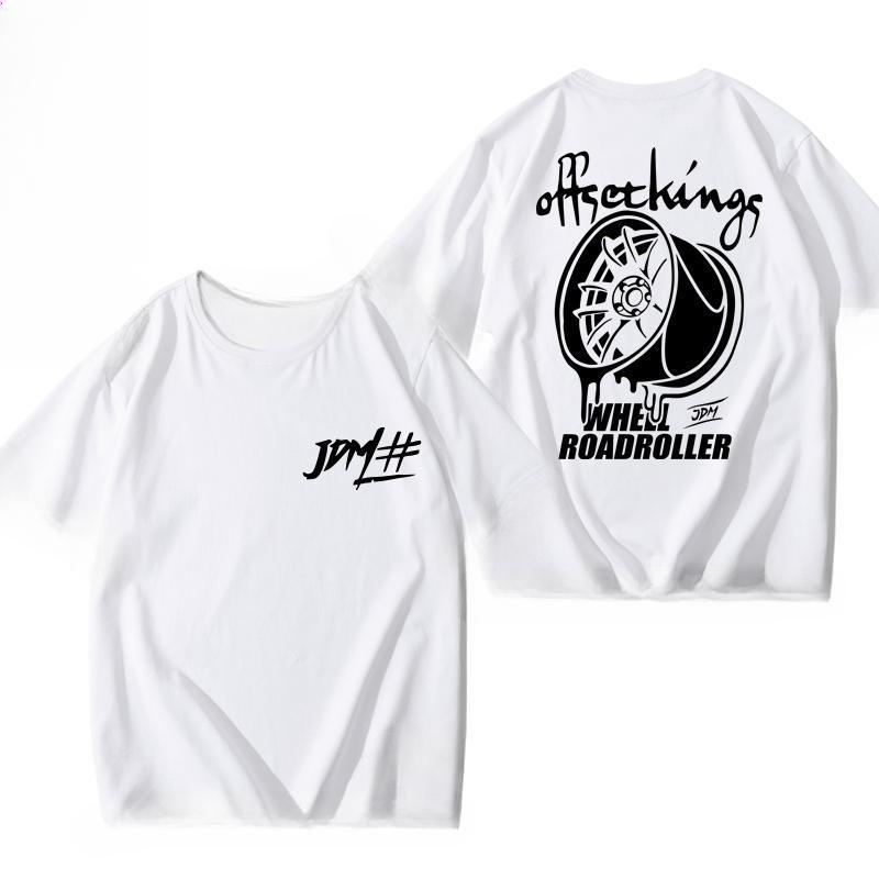 Japan RAYS Wheel Hub Modified Car Jdm Short-sleeved T-shirt Men's and Women's Pure Cotton Half-sleeved Casual Wear Top Versatile