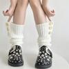 Lolitas Leg Warmers for Women Girls Button Leg Warmer Winter Knitted Long Socks Gothic Harajuku Leg Cover Streetwear