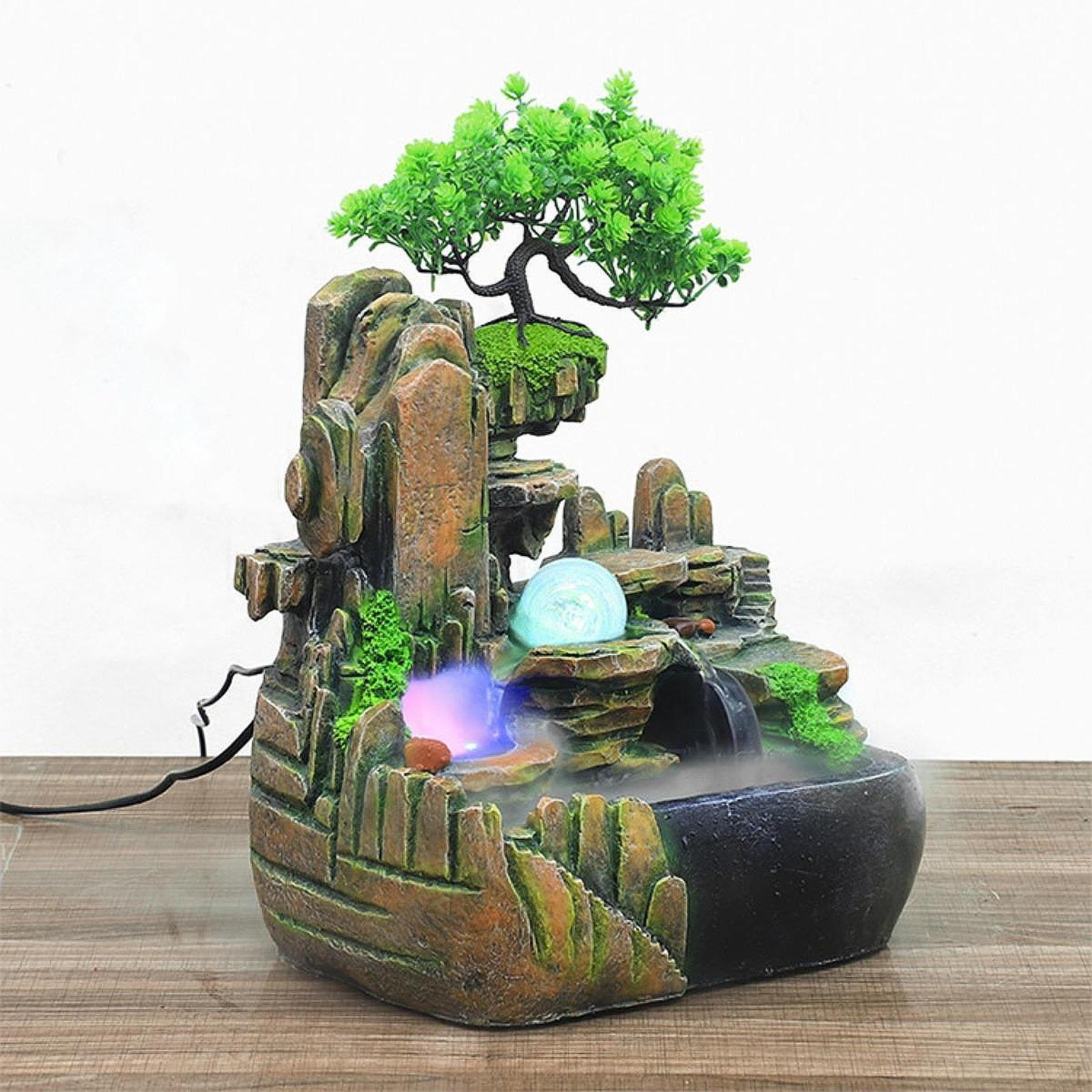 

Крытый фонтан с красочным светом для комнаты йоги, медитации, универсальный туман