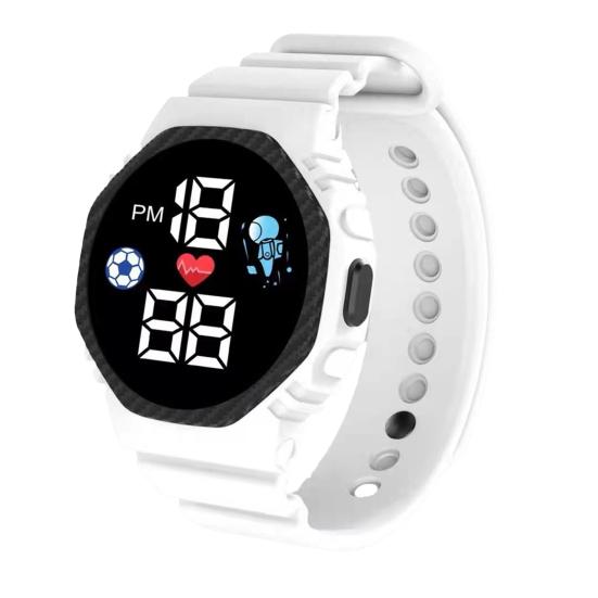 Świecący elektroniczny zegarek na rękę Exquisite Square High Accuracy LED Kids Football Digital