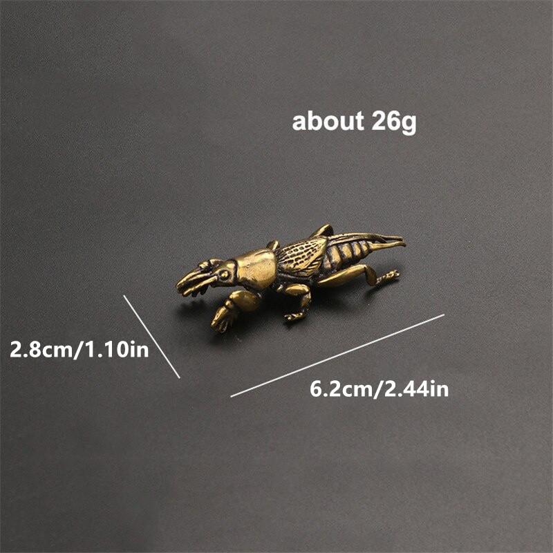 Starožitné hmyzí figurky Miniatury Čajové zvířátko Ornament Čistá měď Polní kriket Socha Stolní dekorace Kolekce Řemesla Dekor