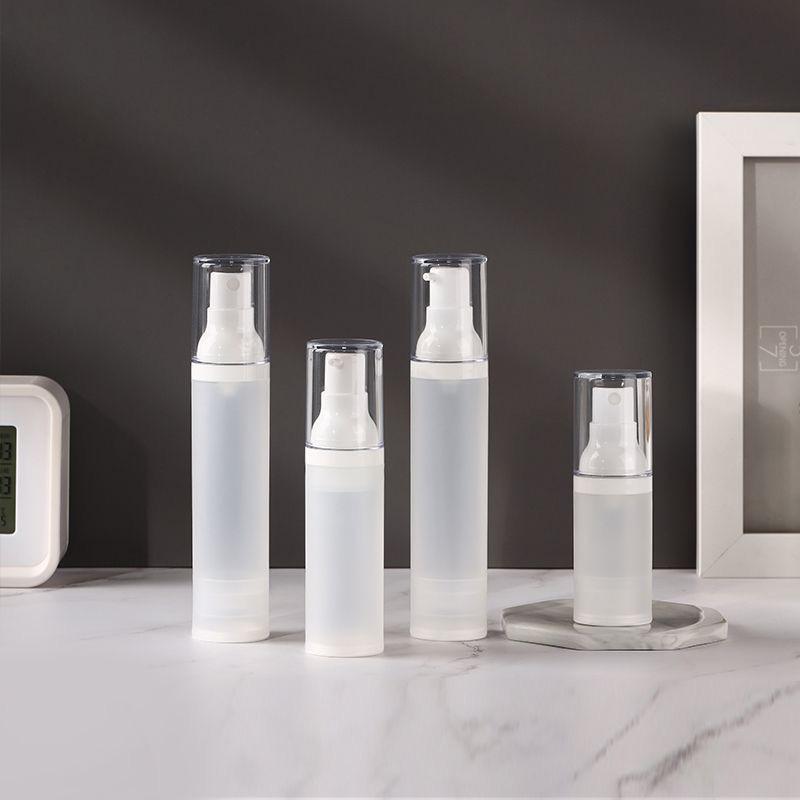 Frosted Air Pump Vacuum, Toothpaste, Lotion, and Spray Bottle Set