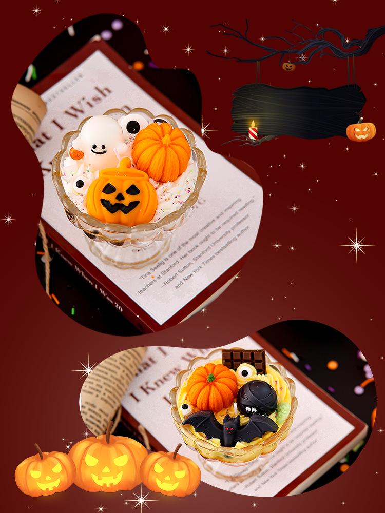 Handmade Pumpkin Scented Halloween Candles - Festive Souvenir Ornaments