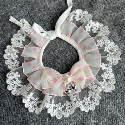 Bow Scarf, Cute Pet Saliva Towel, Cat Bib, Small and Medium Dog Bib Necklace.