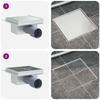 Ralo de Chuveiro 2 em 1 Prata 15 x 15 cm Aço Inoxidável 304