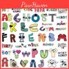 100pcs Alphabet Lore Poppy Roblox Sticker Waterproof Decor Baby Educational Gift