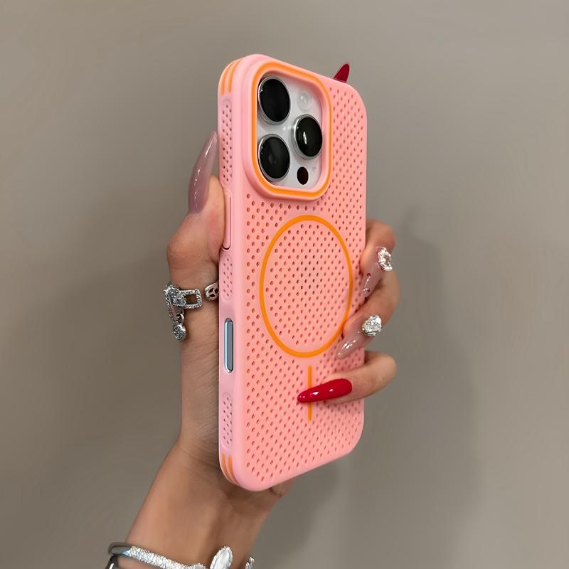

Magsafe Heat Dissipation Candy Phone Case For iPhone 12 13 14 15 16 Pro Max Plus Magnetic Bumper Back Cases Cover For iPhone 14 Plus