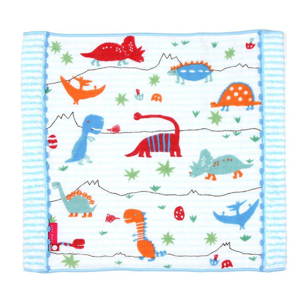 Imabari Dinosaur Gauze Baby Isso Ecco Single-Sided Towel, (Hand Towel, Blue) синий