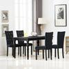 VidaXL 4x Dining Chair Velvet Black Kitchen Chair Seat 246487
