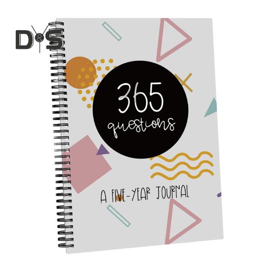 

365 вопросов Пятилетний дневник Осознанность Самопознание Развитие привычек Углубление отношений Тетрадь Ежедневный дневник вопросов 1pc