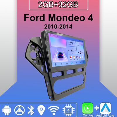 Android Autorádio Carplay Pro Ford Mondeo 4 2010-2014 Multimediální Přehrávač Hlavní Jednotka Stereo GPS Navigace BT WIFI 2+32GB