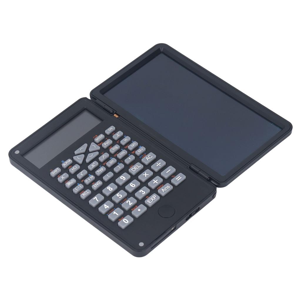 Scientific Calculator Multifunctional Function Calculator with Erasable Writing Board for Business Office Education Black
