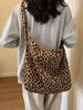 2025 Women's Leopard Print Canvas Tote Bag with Large Capacity – Shoulder & Handbag Trend