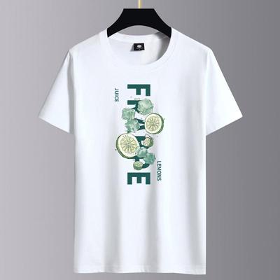Męski bawełniany T-shirt z krótkim rękawem na lato - Modny top o luźnym kroju