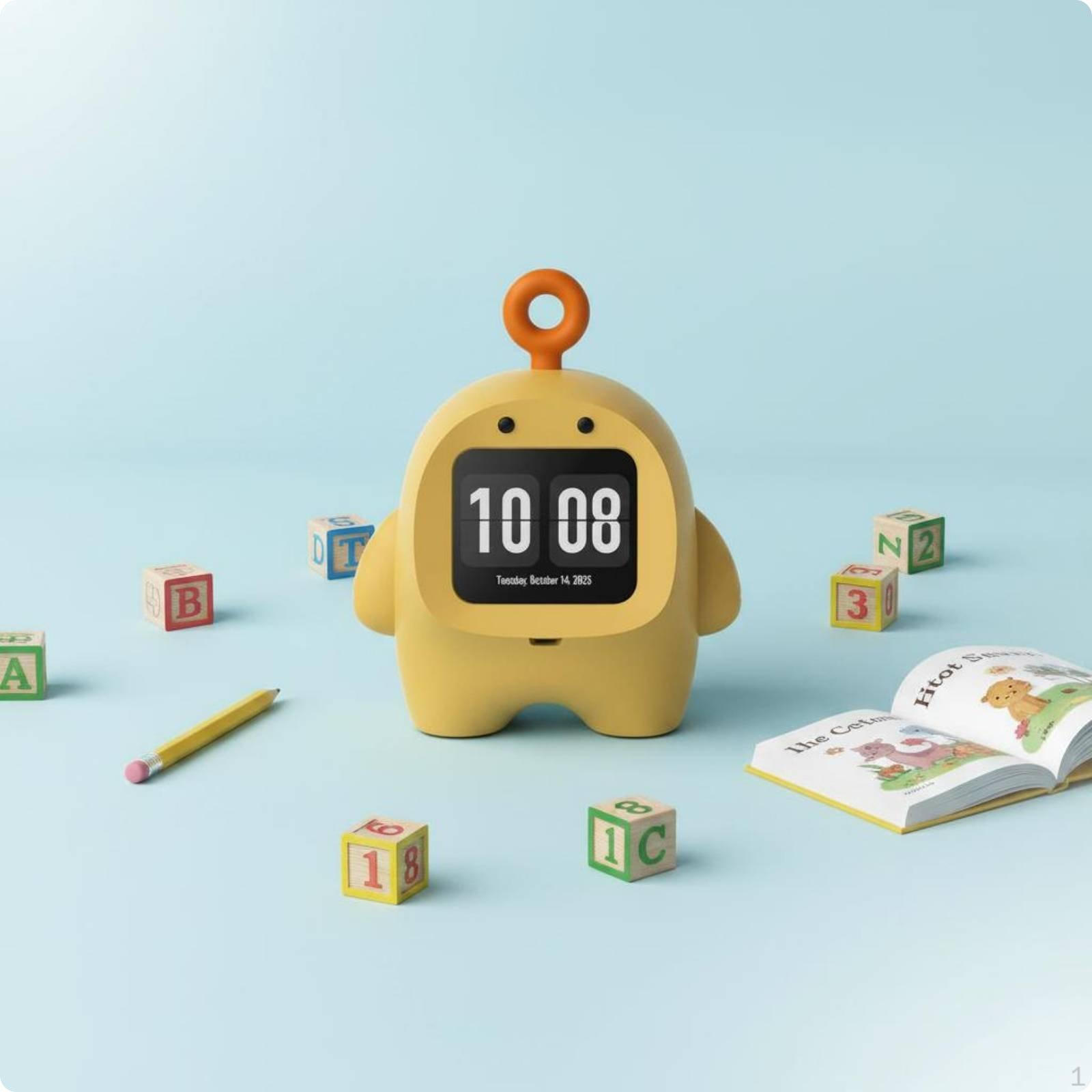 AI Robot Toy Interactive Voice Conversation Intelligent Screen Desk Assistant for Desk, Study жёлтый