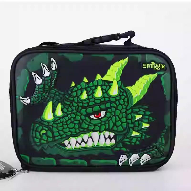 Smiggle Single-Layer Kids Lunch Tote Bag School Children Waterproof Insulated Canvas Lunchbox