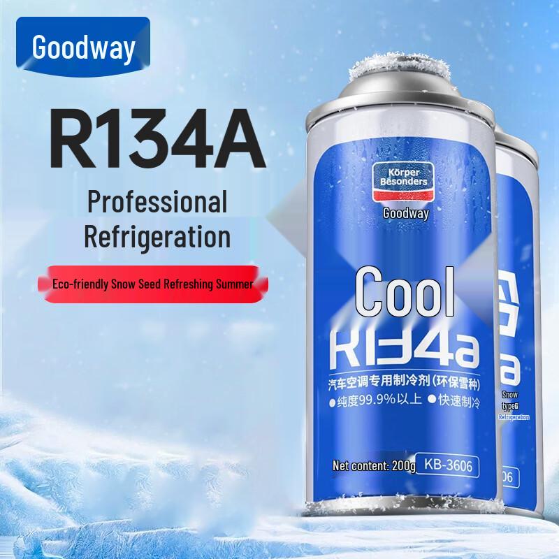 Goodyear Cool R134a Car AC Refrigerant 2-Bottle Pack