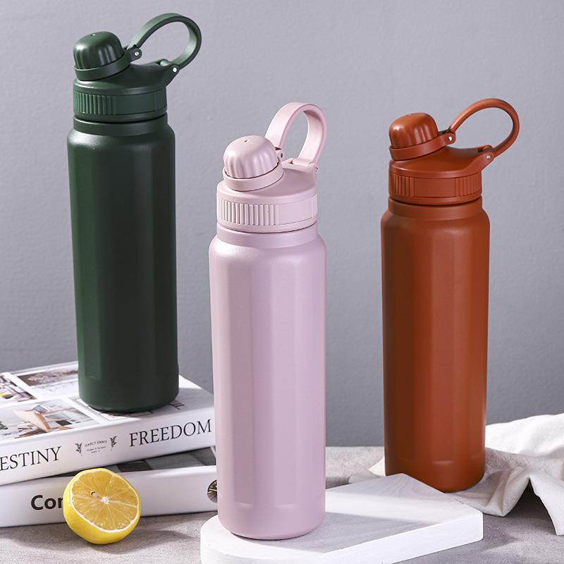 Men's and Women's Outdoor Portable Sports Leisure Large Capacity Simple Straw Cup Silicone Sling Cup