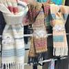 Scarf To Keep Warm, European, American Winter High-end Fashion Mohair Imitation Cashmere Fringed Scarf Women