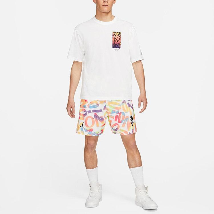 Air Jordan Dri-FIT Zion Performance Buchstabendruck Basketball Sport Schnelltrocknende Kurze Hose Herrenfarben DH0591-100