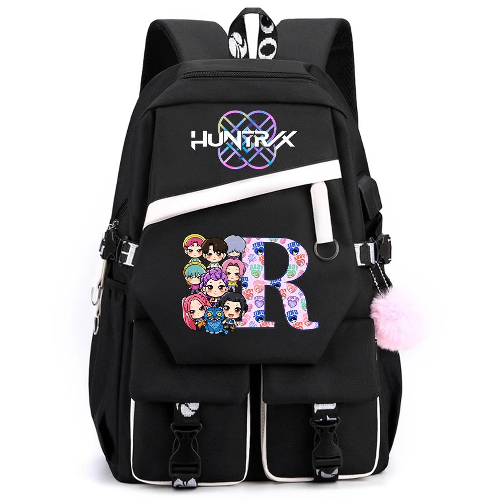 26 Liter Angielski K-pop Demon Hunters Nadrukowany Plecak o Dużej Pojemności dla Nastolatka Ucznia Dziewczyny Chłopca Torba Szkolna Torba na Książki Kobiety Wodoodporna Torba Podróżna