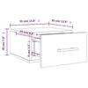 VidaXL Tables de chevet murales 2 pcs chêne fumé 35x35x20 cm 829799