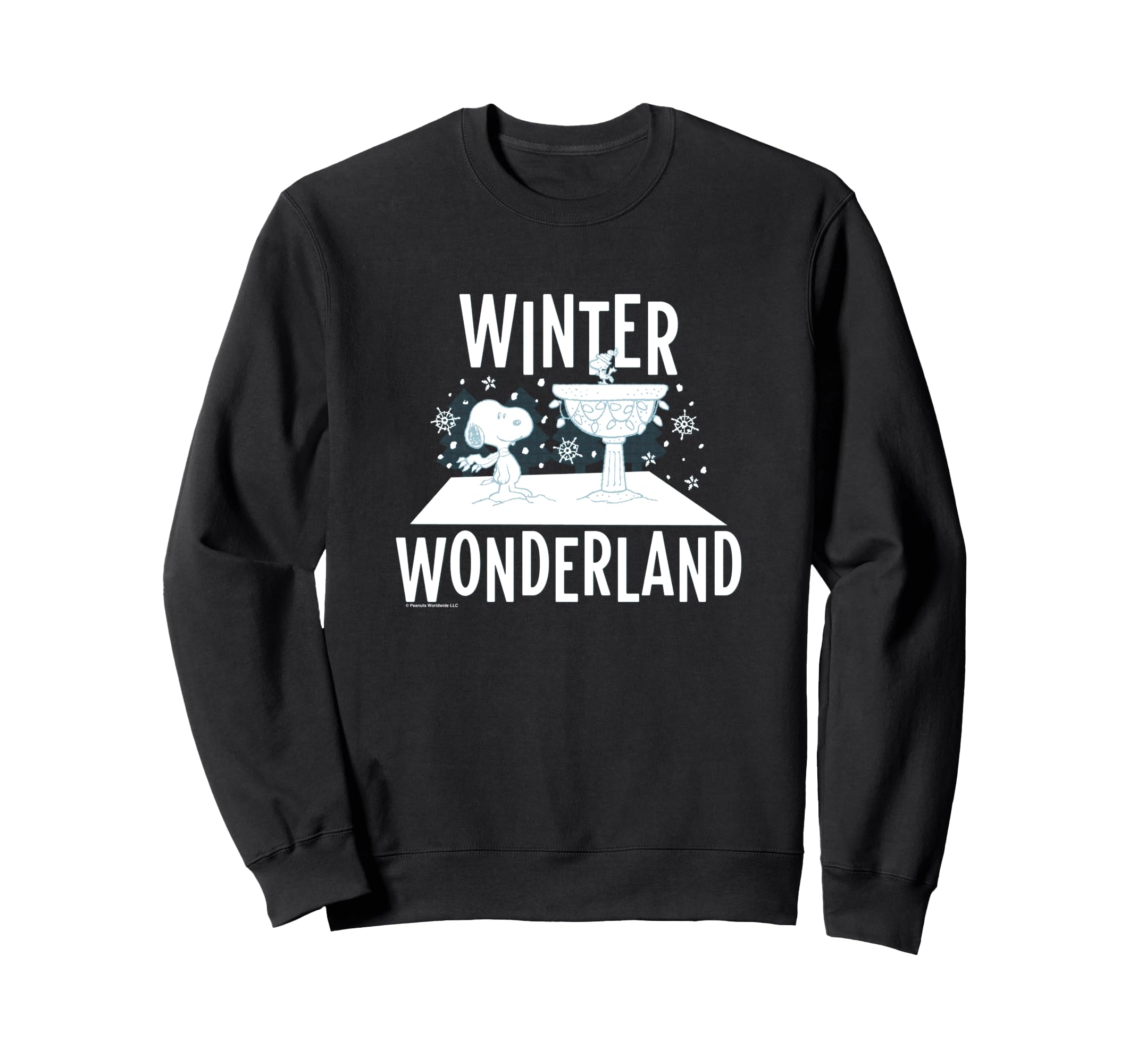 

Peanuts Christmas Snoopy Woodstock Winter Wonderland Sweatshirt чёрный