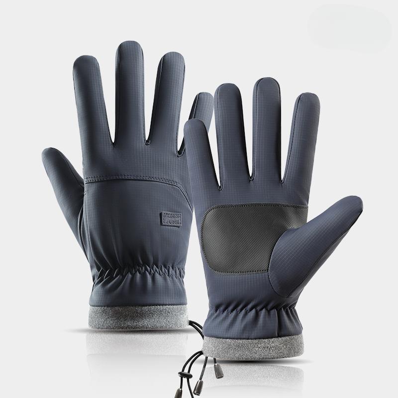 New Warm Gloves for Men  Winter with Added Fleece and Thickened Anti slip Outdoor Skiing and Cycling Windproof Gloves for Women