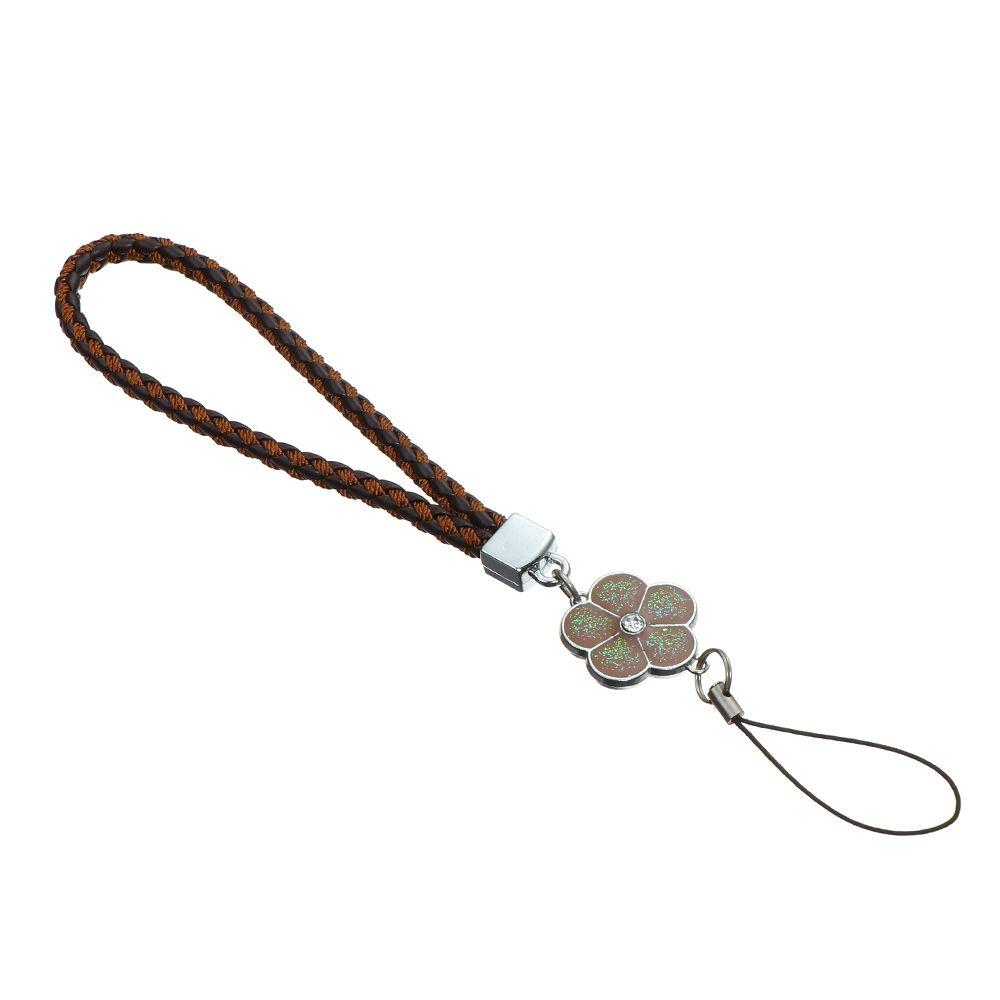 

Anti-lost Lanyard Phone Strap Lanyard Keychain Wrist Rope Plum Blossom Woven Mobile Phone Lanyard коричневый