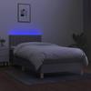 VidaXL Sommier à Lattes de Lit avec Matelas et LED, Lit Rembourré, Lit Simple, Lit Adulte de Chambre à Coucher Intérieur, 3133829