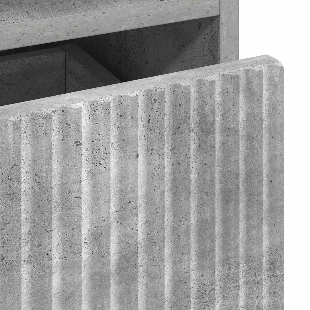 Bathroom Cabinet with Drawers Concrete Grey 31.5 x 33 x 190 cm