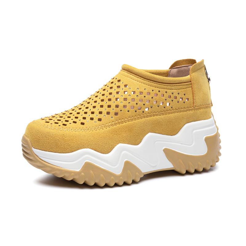 Thick-soled Heightened Hollow Hole Shoes, New Summer Lightweight, Comfortable and Breathable Hole Hole Dad Shoes