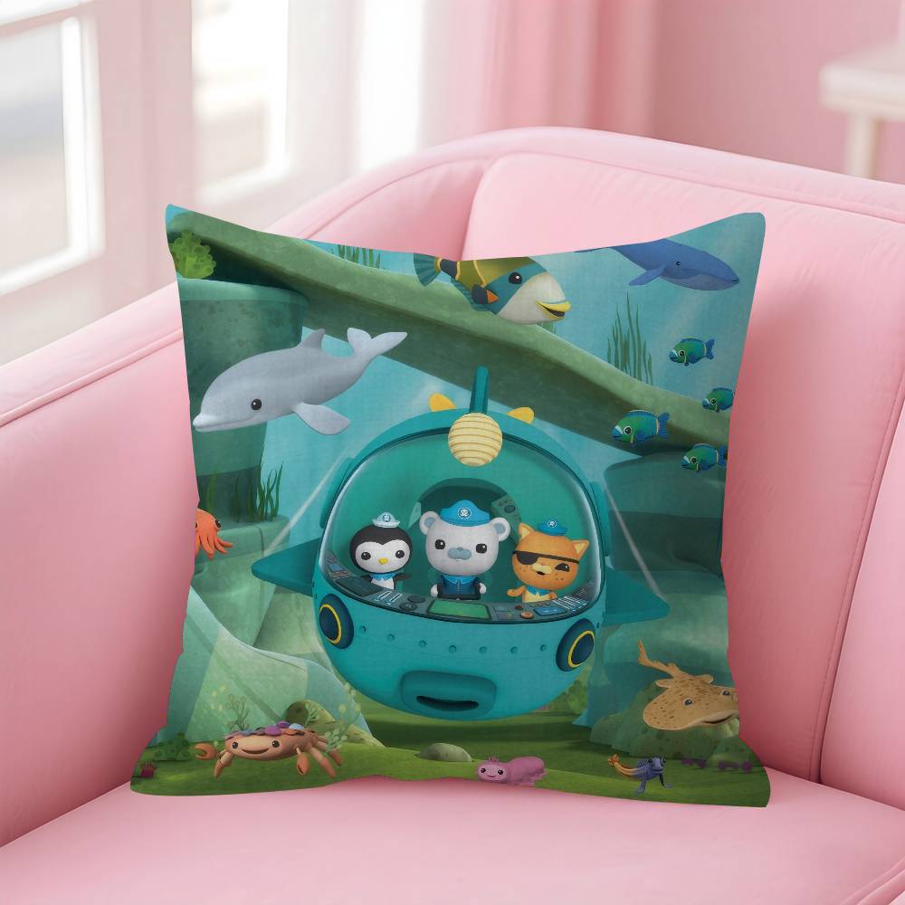 Bblue Octonauts Logo Personalized Pillow Dust Cover Bedroom Kids Party Decoration Pillowcase Birthday Children Gift
