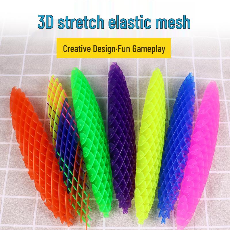 Deformable Elastic Net Celebrity-Style Toy Worm 