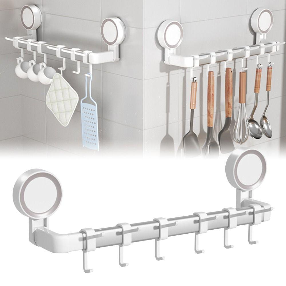 Adhesive Bathroom Hook Non Perforated Load-bearing Hook Durable Kitchen Storage Hook  Bathroom