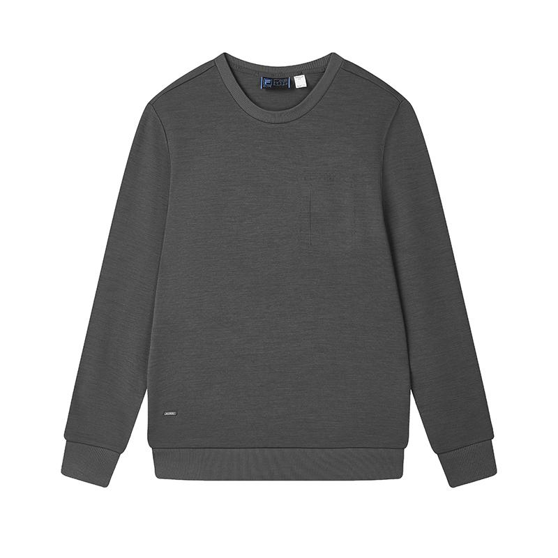 

New FILA Lifestyle Sweatshirt Men s Carbon Mist Gray F11M512207F-CC 175/96A/L