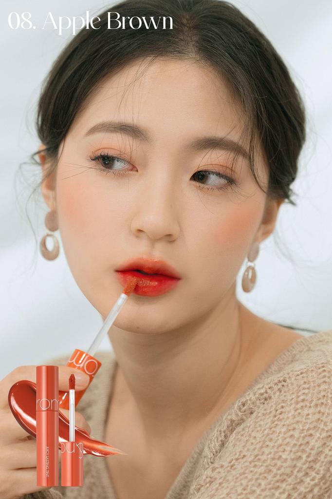 Juicy Lasting Tint Syrup Coating Lip Tint Apple Rom&nd (08 Brown)