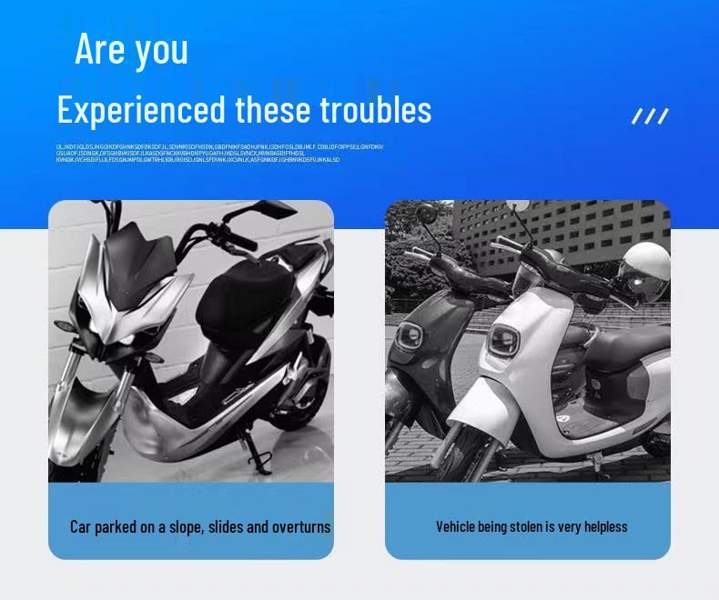 Electric Vehicle Alarm Handlebar Lock: Motorcycle & Bicycle Anti-Theft Brake and Throttle Lock