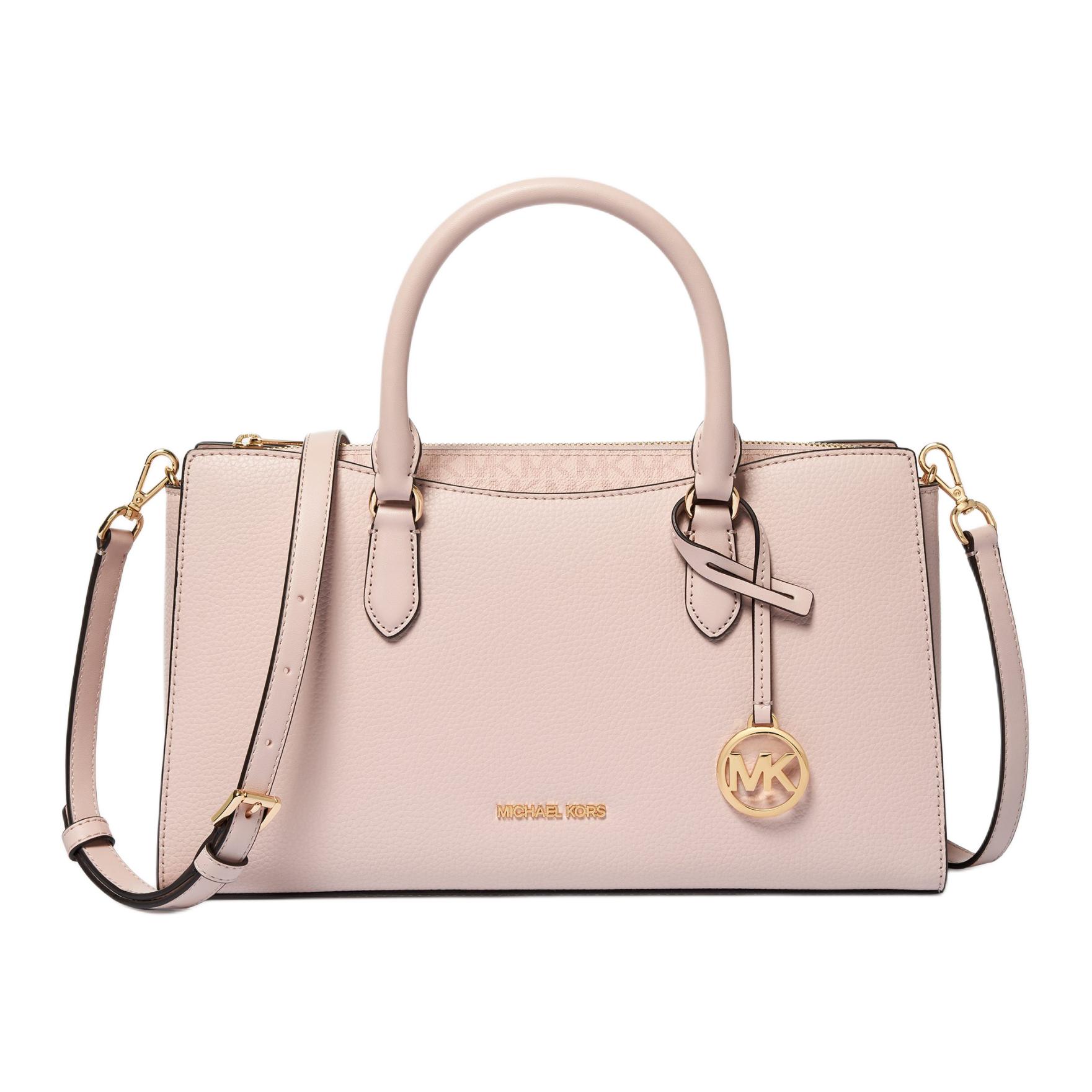 

Michael Kors Arden Zip Closure Leather Tote Bag Medium Women Handbags Light-Pink 35S6G4XS2L-POWDERBLUSH Basic Set (Bag+Dust Bag)